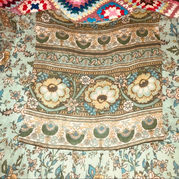 SPELL & THE GYPSY Folk Song House Gown Turquoise M NWT - Picture 6 of 9